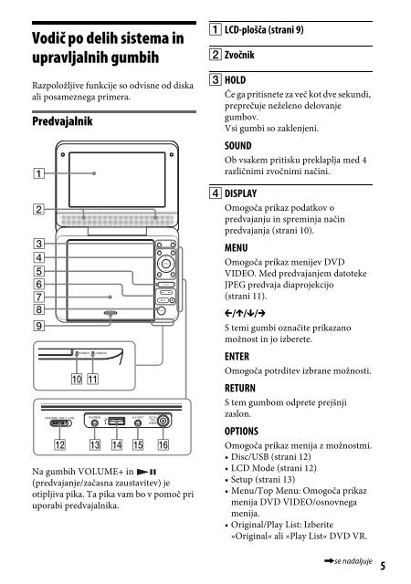 Sony DVP-FX780 - DVP-FX780 Istruzioni per l'uso Sloveno
