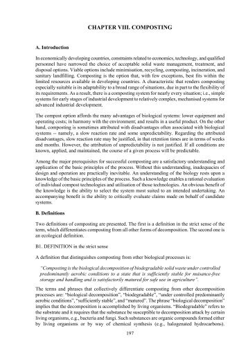 Chapter 8. COMPOSTING - International Environmental Technology ...