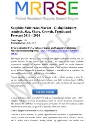 Sapphire Substrates Market - Global Industry Analysis, Size, Share, Growth, Trends and Forecast 2016 - 2024