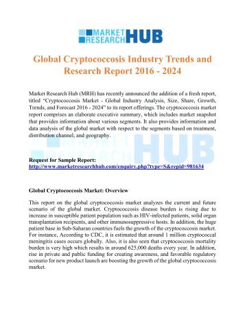 Cryptococcosis Market Report