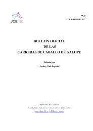 BOLETIN OFICIAL DE LAS CARRERAS DE CABALLO DE GALOPE