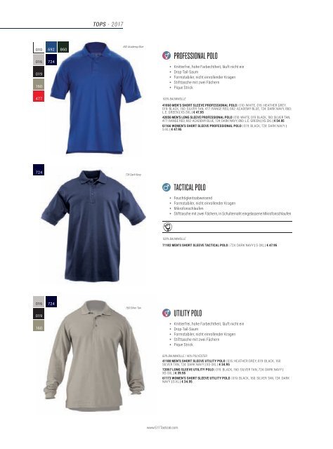 5.11 Tactical Katalog 2017