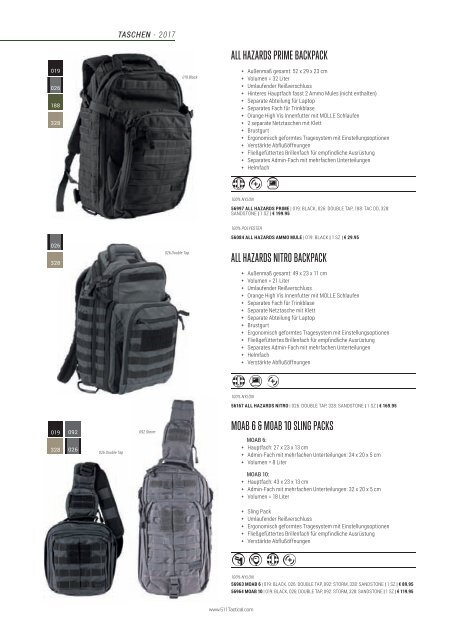 5.11 Tactical Katalog 2017