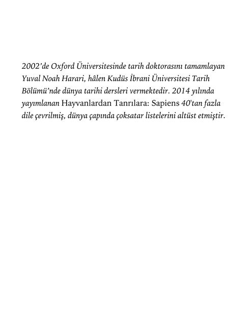 Yuval Noah Harari - Homo Deus Yarının Kısa Bir Tarihi (1)