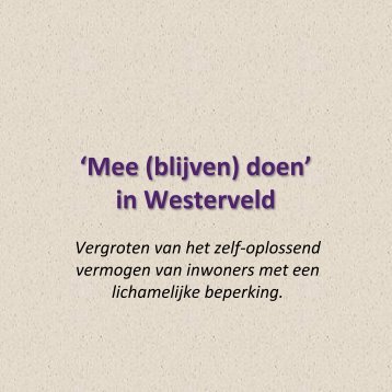 Verslag Meedoen in Westerveld digitaal