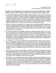Público entrega al H Congreso de la Unión el documento de Pre-Criterios 2017