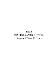 Unit 3: Mixtures and Solutions - Revised