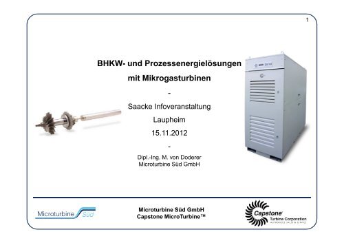 BHKW- und Prozessenergielösungen mit Mikroturbinen