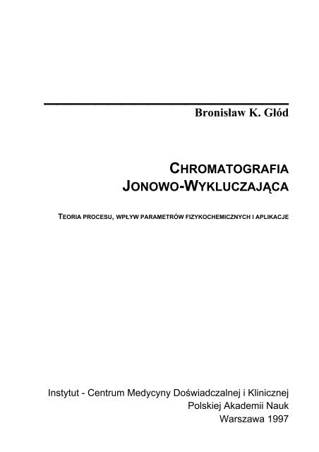 CamSepLibr 1 Chromatografia jonowo-wykluczajaca