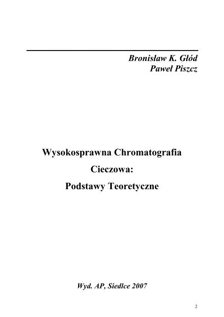 CamSepLibr 2 Wysokosprawna chromatografia cieczowa