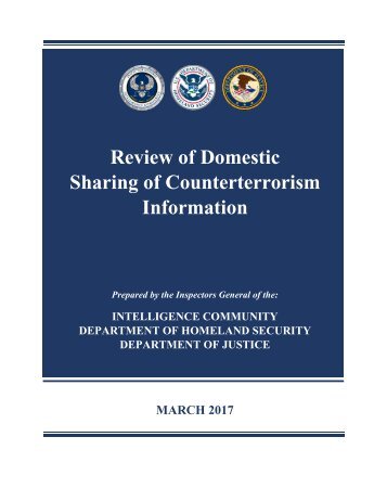 Review of Domestic Sharing of Counterterrorism Information