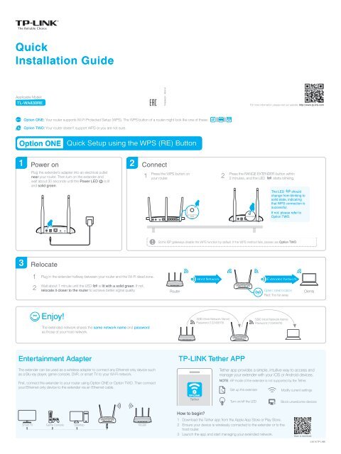 TL-WA830RE(EU)_V3_QIG Extender Wi Fi