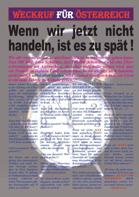 Zeitung - Das Recht auf Wahrheit - Sommer 2016 - mail-Version neu