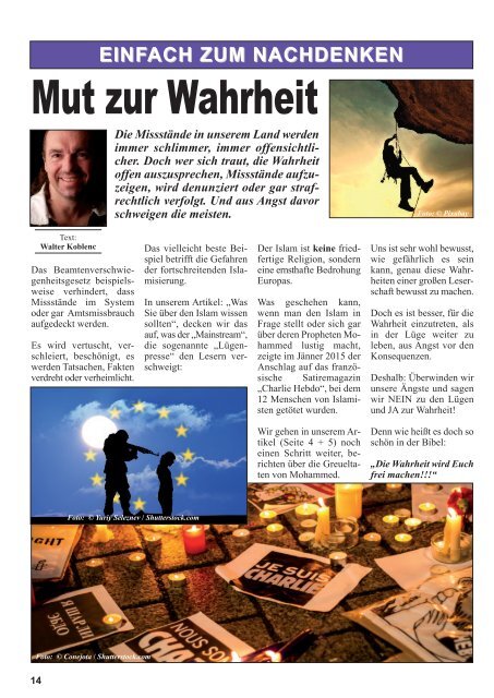 Zeitung - Das Recht auf Wahrheit - Herbst 2016 - mail-Version