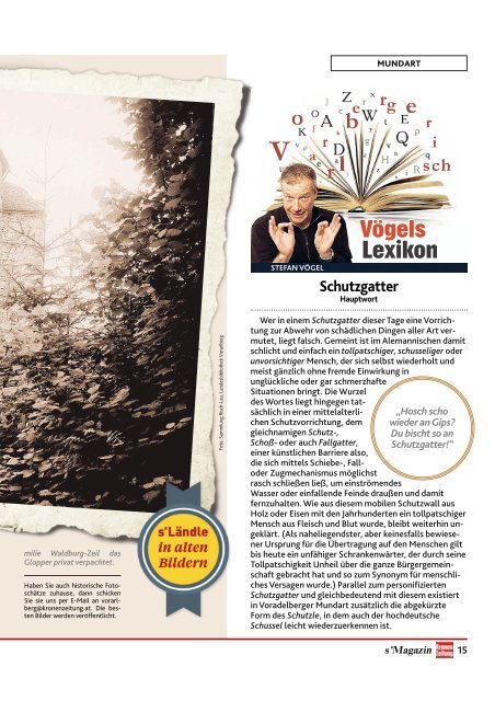 s'Magazin usm Ländle, 2. April 2017