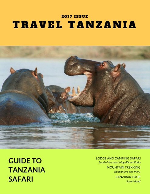 Hippo Travel Magazine Cover