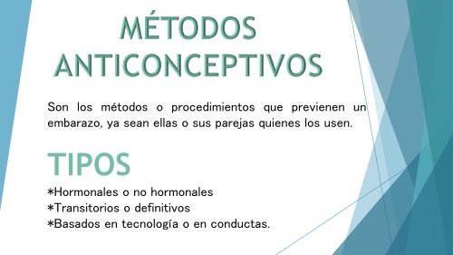 Métodos anticonceptivos