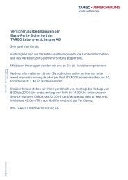 Versicherungsbedingungen der Basis-Rente Sicherheit der TARGO ...