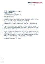 Versicherungsbedingungen der Privat-Rente der TARGO ...