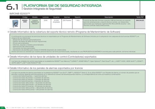 Catálogo de Control de Accesos 2017 - versión 4.5.3 (U$D - FOB Miami)