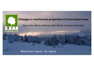 Changes in mechanical properties of furfurylated wood