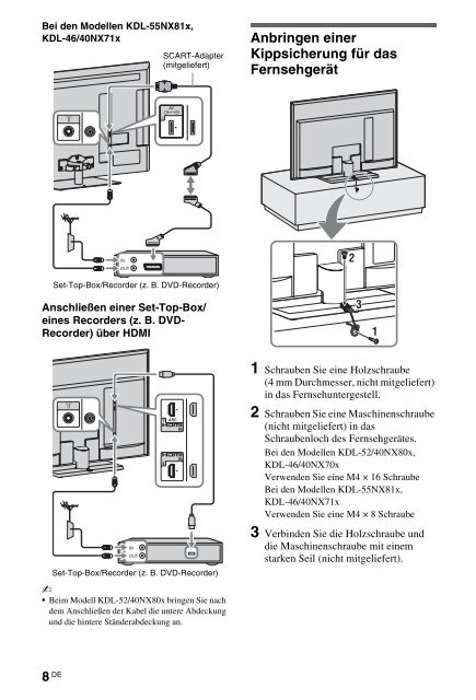 Sony KDL-46NX715 - KDL-46NX715 Mode d'emploi Fran&ccedil;ais