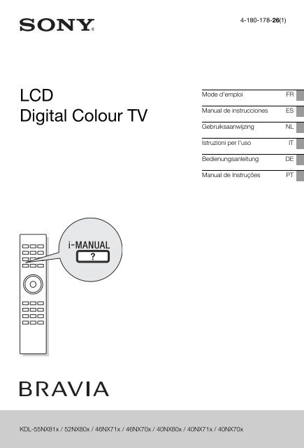 Sony KDL-46NX715 - KDL-46NX715 Mode d'emploi