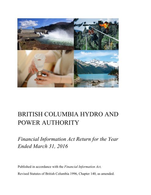 BRITISH COLUMBIA HYDRO AND POWER AUTHORITY