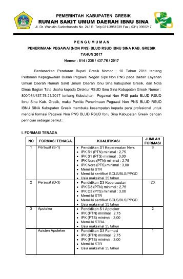 RUMAH SAKIT UMUM DAERAH IBNU SINA