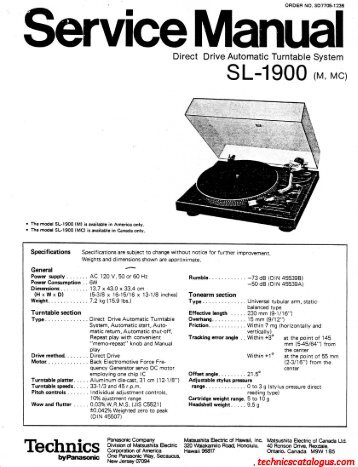 Technics SL-1900.pdf - Technics Catalogus