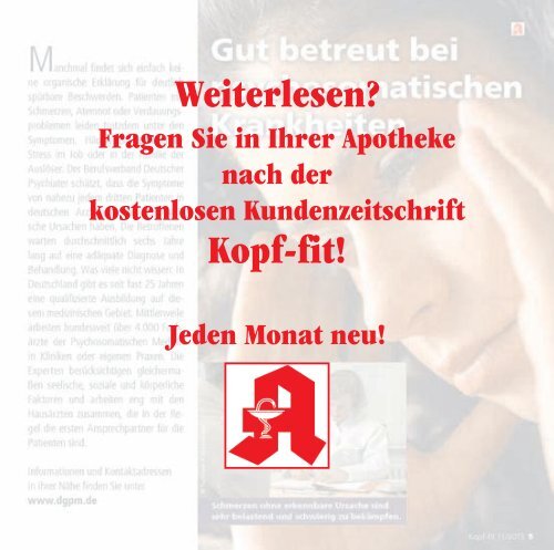 Leseprobe "Kopf-fit" April 2017