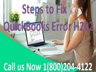 1(800) 204-4122 How to Resolve QuickBooks Error H202?