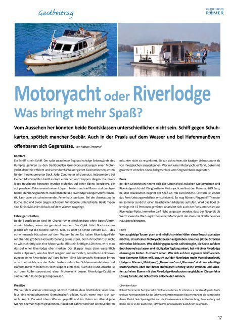 Yachtcharter Römer - Urlaub auf dem Boot