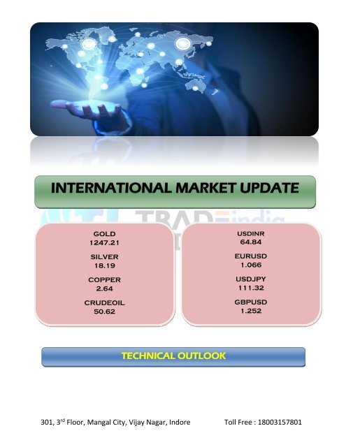 Weekly Commodity Market Report for 3 Apr-7 Apr 2017 by TradeIndia Research