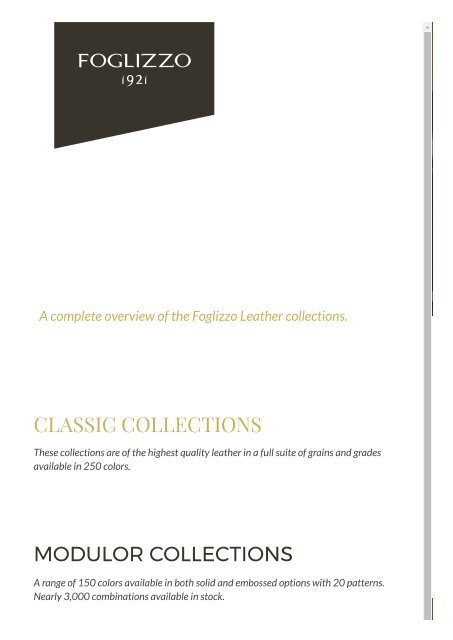 Foglizzo 1921 Collections