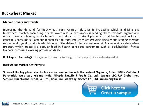 Buckwheat Market Growth, Trends and Value Chain 2017-2027 by FMI