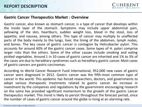 Gastric Cancer Therapeutics Market – Global Industry Insights, Trends and Opportunity Analysis, 2016–2024