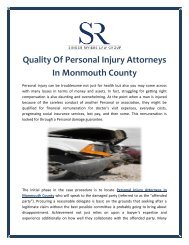 Quality Of Personal Injury Attorneys In Monmouth County