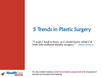 5 trends in plastic surgery