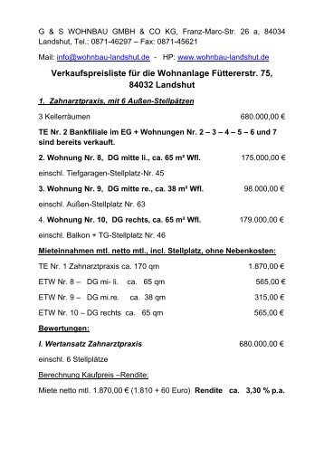 Kaufpreisliste F 75 - 30.03. 2017