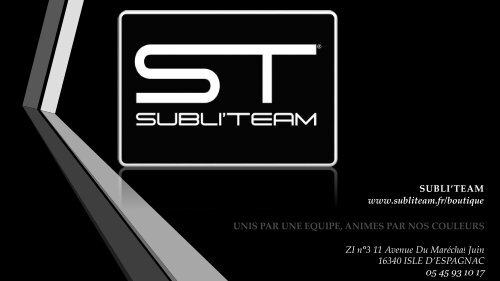 Catalogue Subli'team 