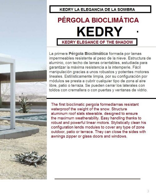 CATALOGO PÉRGOLA BIOCLIMÁTICA_KEDRY_2016 - còpia