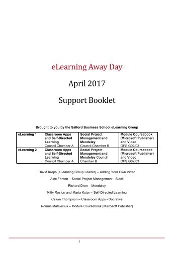 1SBSeLearningDayBookletApril17