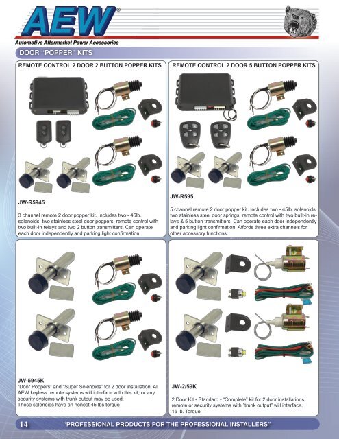AEW Door Actuator Catalog