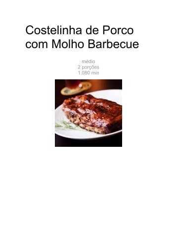 Costelinha de Porco com Molho Barbecue