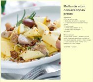 Molho de atum com azeitonas pretas