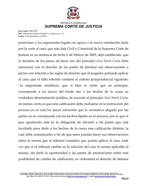 SUPREMA CORTE DE JUSTICIA