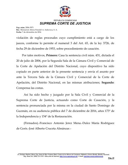 SUPREMA CORTE DE JUSTICIA