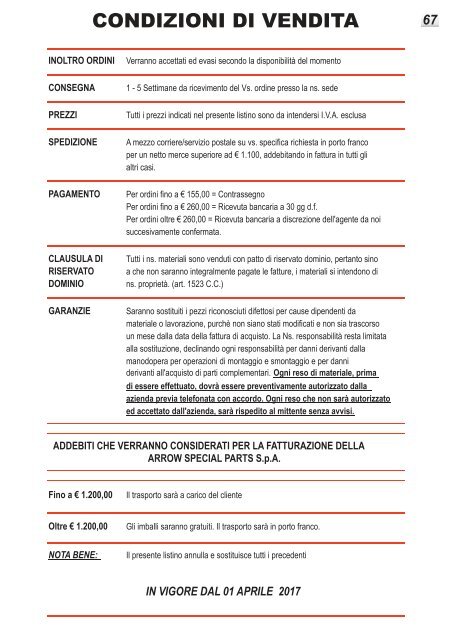 Giannelli Listino prezzi Italia n 25 Aprile 2017