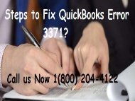 How to Resolve QuickBooks Error 3371? Call 18002044122 